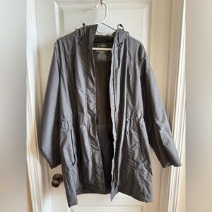 LL Bean women’s parka coat grey medium